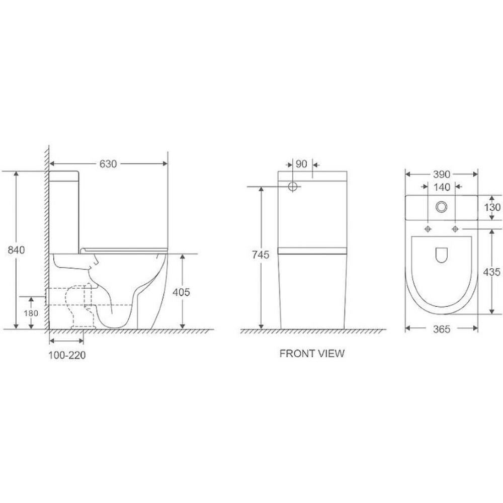 Унитаз-компакт D&K Matrix Белый глянцевый DT1397016 Унитаз-компакт D&K Matrix Белый глянцевый DT1397016 — изображение 4