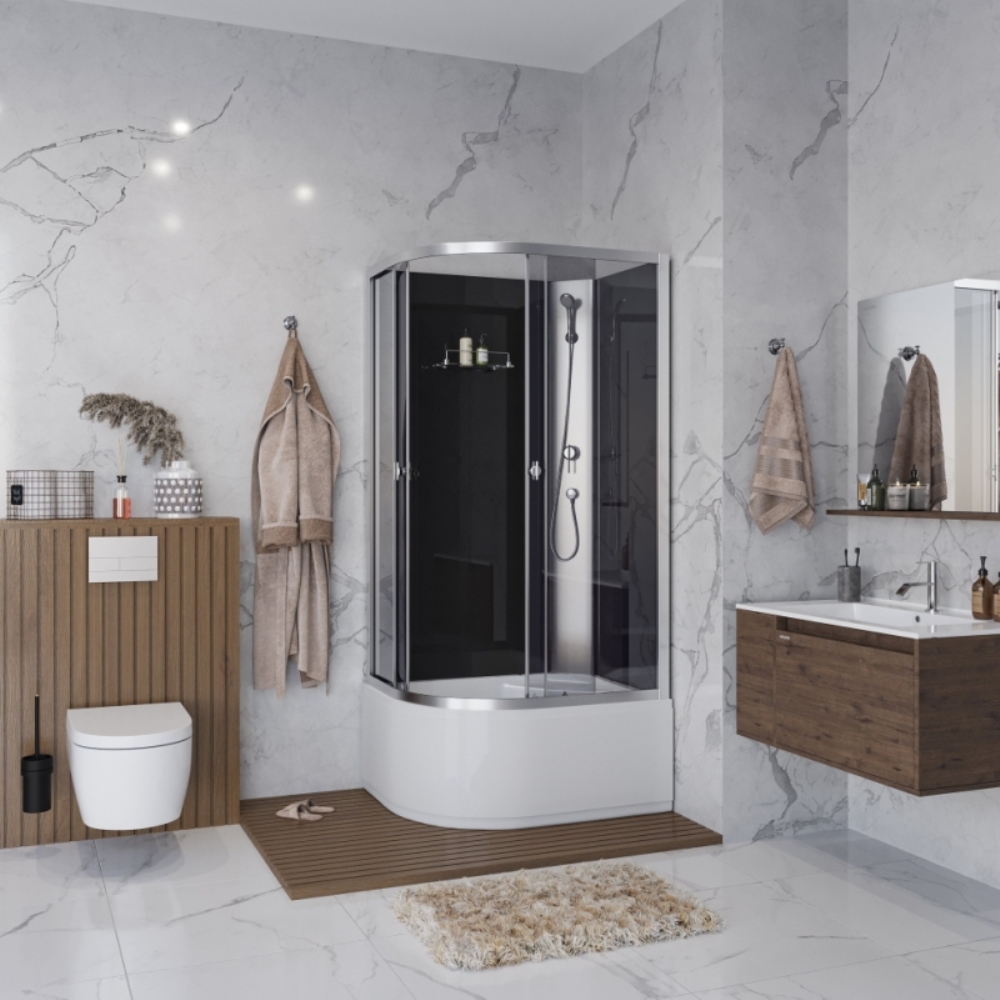 Душевая кабина Niagara Eco 90х70 правая Хром / Тонированное E90/70/40R/TN/BK Душевая кабина Niagara Eco 90х70 правая Хром / Тонированное E90/70/40R/TN/BK — изображение 2