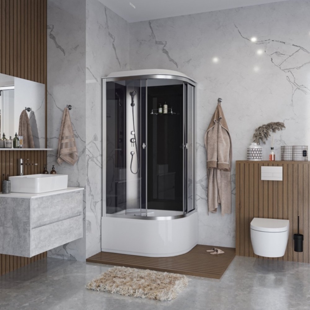 Душевая кабина Niagara Eco 90х80 левая Хром / Тонированное E90/80/40L/TN Душевая кабина Niagara Eco 90х80 левая Хром / Тонированное E90/80/40L/TN — изображение 2