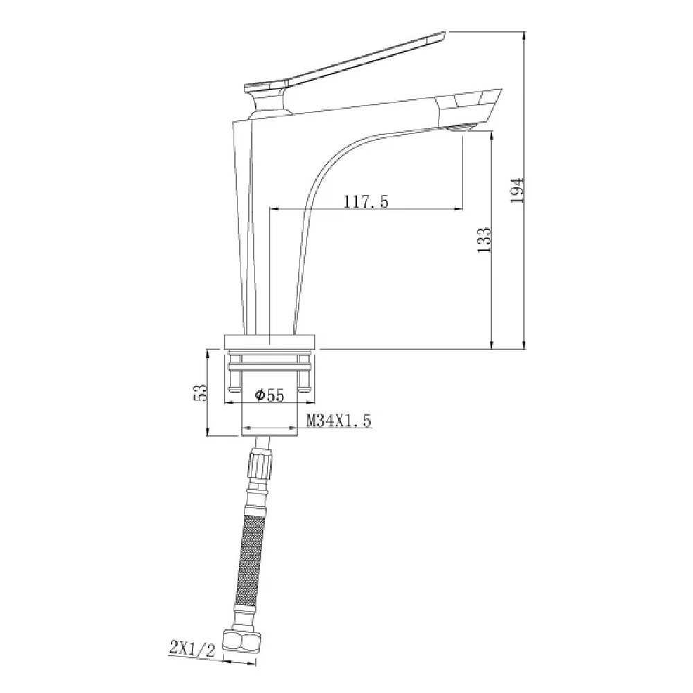Смеситель для раковины Comforty FC088 Хром глянцевый FC088A-CCT Смеситель для раковины Comforty FC088 Хром глянцевый FC088A-CCT — изображение 4