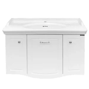 Тумба подвесная Comforty Палини 100 + раковина Белый 4148011