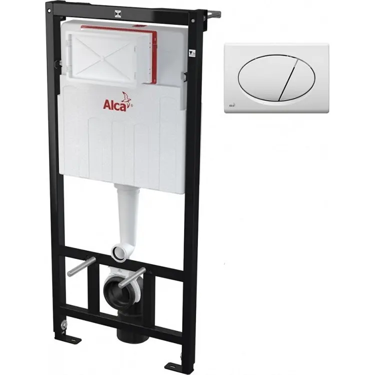 Комплект системы инсталляции Alcaplast Sadroмodul для сухой установки высота 1,12 м с кнопкой смыва белая Комплект системы инсталляции Alcaplast Sadroмodul для сухой установки высота 1,12 м с кнопкой смыва белая