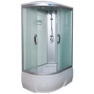 Душевая кабина Водный мир 120х80, Хром / Матовое, Высокий поддон правая