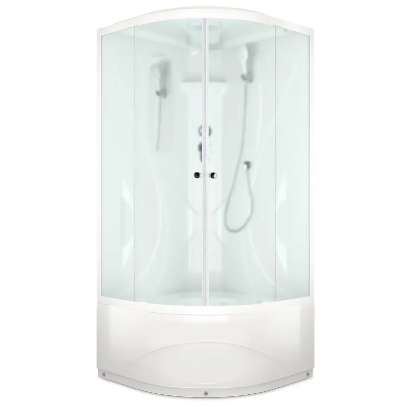 Душевая кабина Domani-Spa Elegance high V1.2 без электрики 90х90 Белый, Поддон высокий Душевая кабина Domani-Spa Elegance high V1.2 без электрики 90х90 Белый, Поддон высокий