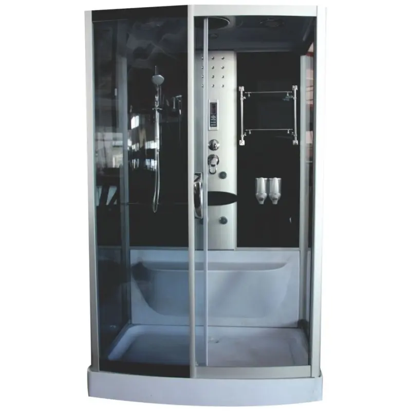 Душевая кабина Водный мир 125х90, Хром / Тонированное, Низкий поддон левая Душевая кабина Водный мир 125х90, Хром / Тонированное, Низкий поддон левая