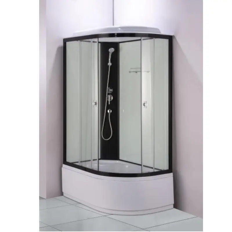 Душевая кабина Водный мир 120х80, Черный / Прозрачное, Высокий поддон левая Душевая кабина Водный мир 120х80, Черный / Прозрачное, Высокий поддон левая