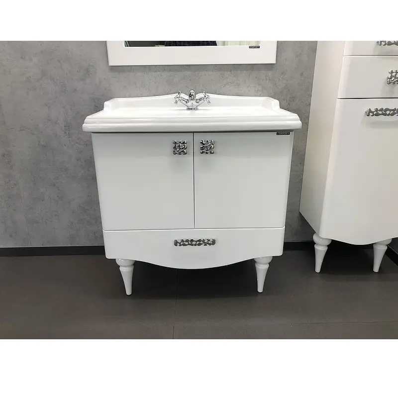 Тумба напольная Comforty Монако 80 + раковина Белый глянец 4136578 Тумба напольная Comforty Монако 80 + раковина Белый глянец 4136578
