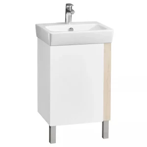 Тумба напольная с раковиной Aquaton Кантри 47,2х40 белый глянцевый/дуб верона 1A2578K0AHB20