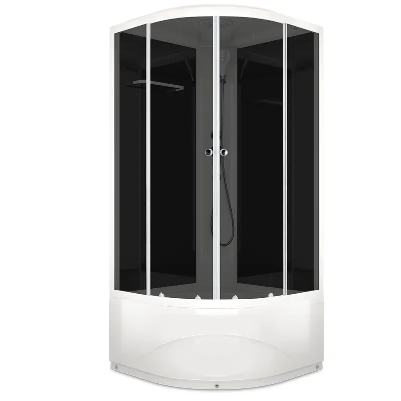 Душевая кабина Domani-Spa Delight Slim high без электрики 90х90 Белый, Поддон высокий Душевая кабина Domani-Spa Delight Slim high без электрики 90х90 Белый, Поддон высокий