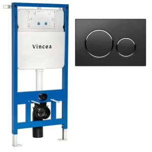 Инсталляция Vincea 601 для скрытого монтажа + клавиша смыва 005 Черный матовый VIS-601+VFP-005MB