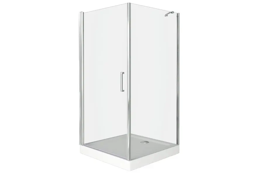 Душевой уголок Bas Pandora 80х185 Хром / Прозрачное Душевой уголок Bas Pandora 80х185 Хром / Прозрачное
