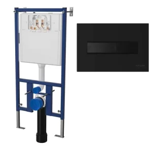 Инсталляция Vincea 450 для скрытого монтажа + клавиша смыва 732 Черный матовый VIS-450+VFP-732MB