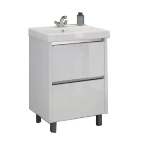 Тумба напольная Comforty Дублин 60 + раковина Белый глянец 00004137134CF Тумба напольная Comforty Дублин 60 + раковина Белый глянец 00004137134CF