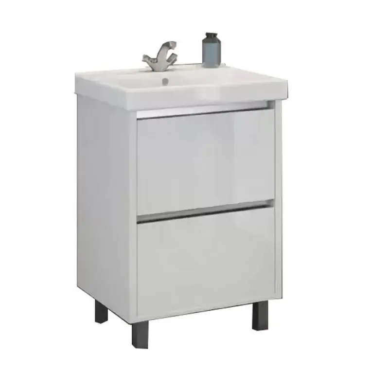 Тумба напольная Comforty Дублин 60 + раковина Белый глянец 00004137134CF Тумба напольная Comforty Дублин 60 + раковина Белый глянец 00004137134CF