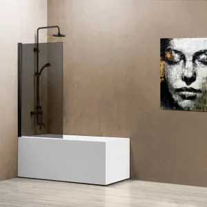 Шторка для ванны Vincea Walk-In VSB-11 80 Черный / Тонированное VSB-11800CGB