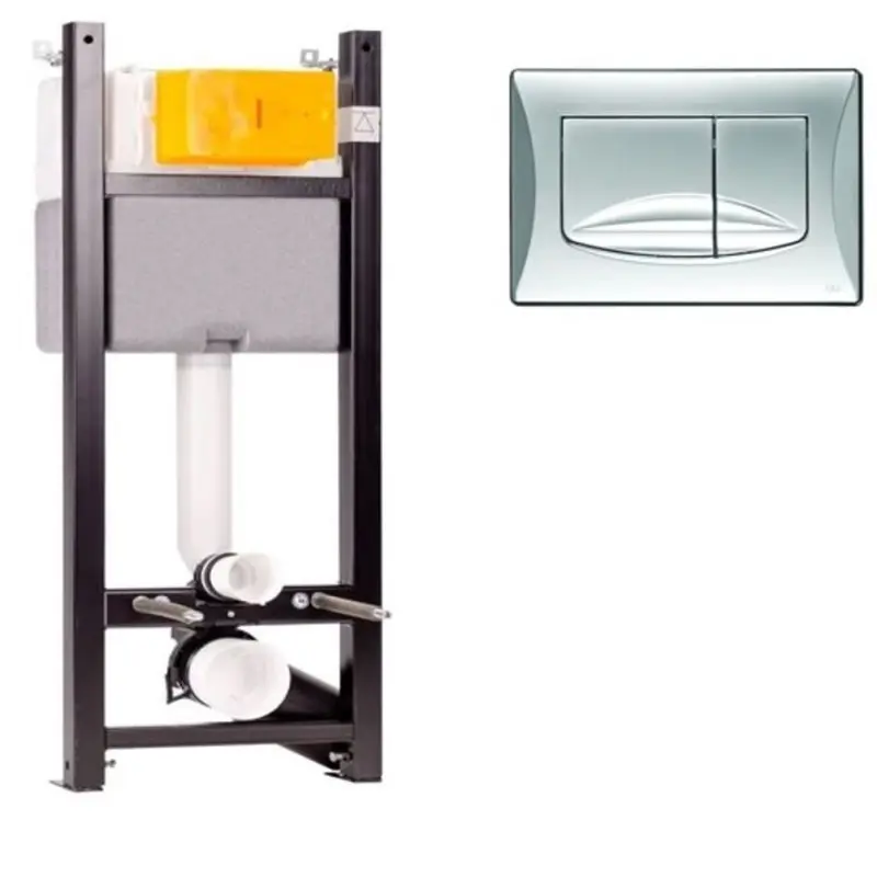 Инсталляция Oli Expert Total Black LE mechanic для скрытого монтажа унитаза + клавиша смыва River Хром глянцевый 886668RIOO Инсталляция Oli Expert Total Black LE mechanic для скрытого монтажа унитаза + клавиша смыва River Хром глянцевый 886668RIOO