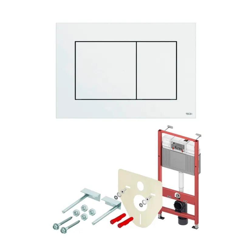 Инсталляция TECEbase для скрытого монтажа унитаза + клавиша смыва Now Белый глянцевый 9400413 Инсталляция TECEbase для скрытого монтажа унитаза + клавиша смыва Now Белый глянцевый 9400413