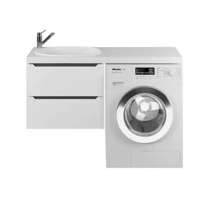 Тумба подвесная Uperwood Tanos 120 + раковина Bruks Белый / Графит