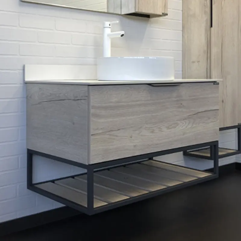 Тумба подвесная Comforty Порто 90,5 + раковина + белая столешница Дуб дымчатый 00-00009322CF Тумба подвесная Comforty Порто 90,5 + раковина + белая столешница Дуб дымчатый 00-00009322CF