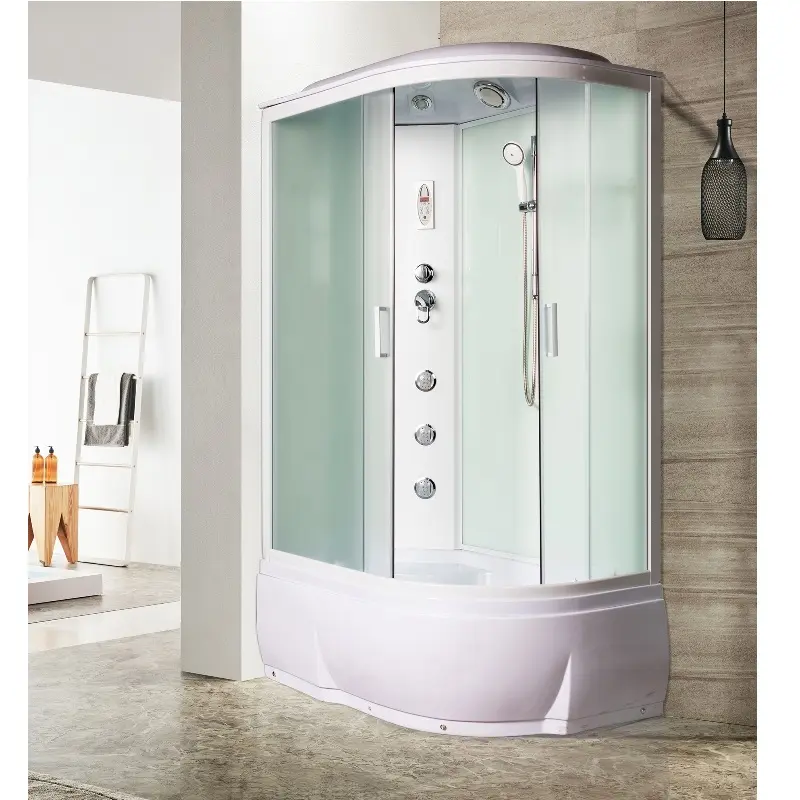 Душевая кабина Водный мир 120х80, Белый / Матовое, Высокий поддон левая Душевая кабина Водный мир 120х80, Белый / Матовое, Высокий поддон левая