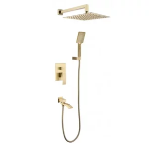 Душевая встройка Grocenberg GB500 + излив Бронза GB5007BR