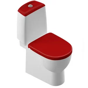 Унитаз-компакт Sanita Luxe Best с красным сиденьем Soft Close Унитаз-компакт Sanita Luxe Best с красным сиденьем Soft Close
