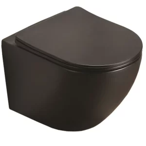 Унитаз подвесной Azario Grado + с сиденьем Черный матовый AZ-0046-MB SP Унитаз подвесной Azario Grado + с сиденьем Черный матовый AZ-0046-MB SP