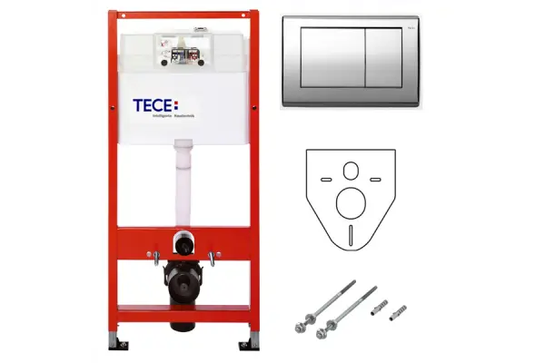 Комплект для установки подвесного унитаза с панелью смыва Tece ТЕСЕplanus Хром глянцевый K400321 Комплект для установки подвесного унитаза с панелью смыва Tece ТЕСЕplanus Хром глянцевый K400321
