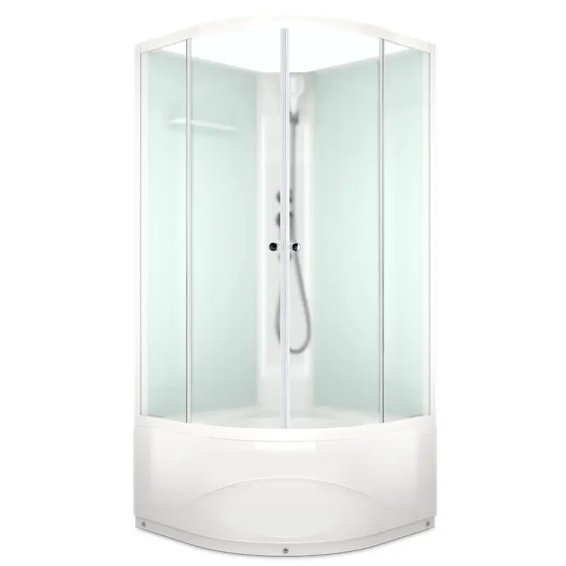 Душевая кабина Domani-Spa Eko Delight Slim high без электрики 90х90 Белый, Поддон высокий Душевая кабина Domani-Spa Eko Delight Slim high без электрики 90х90 Белый, Поддон высокий