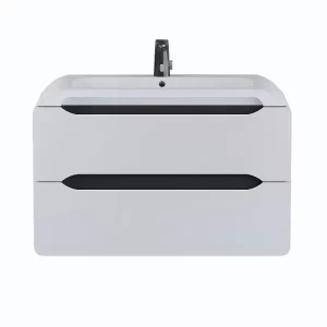 Тумба подвесная Uperwood Neo 83 + раковина  Белый / Графит