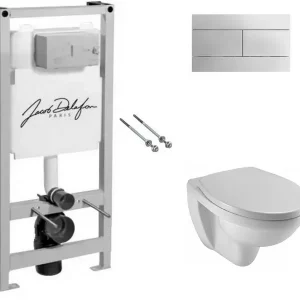 Инсталляция Jacob Delafon + унитаз Patio с сиденьем Soft Close + кнопка смыва белая Инсталляция Jacob Delafon + унитаз Patio с сиденьем Soft Close + кнопка смыва белая