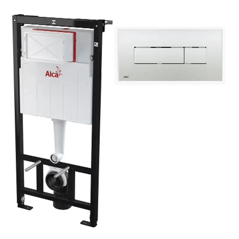 Инсталляция Alcadrain Sadromodul для скрытого монтажа унитаза с клавишей смыва Хром SET 3v1 AM101/1120 RU+M371-0001 Инсталляция Alcadrain Sadromodul для скрытого монтажа унитаза с клавишей смыва Хром SET 3v1 AM101/1120 RU+M371-0001