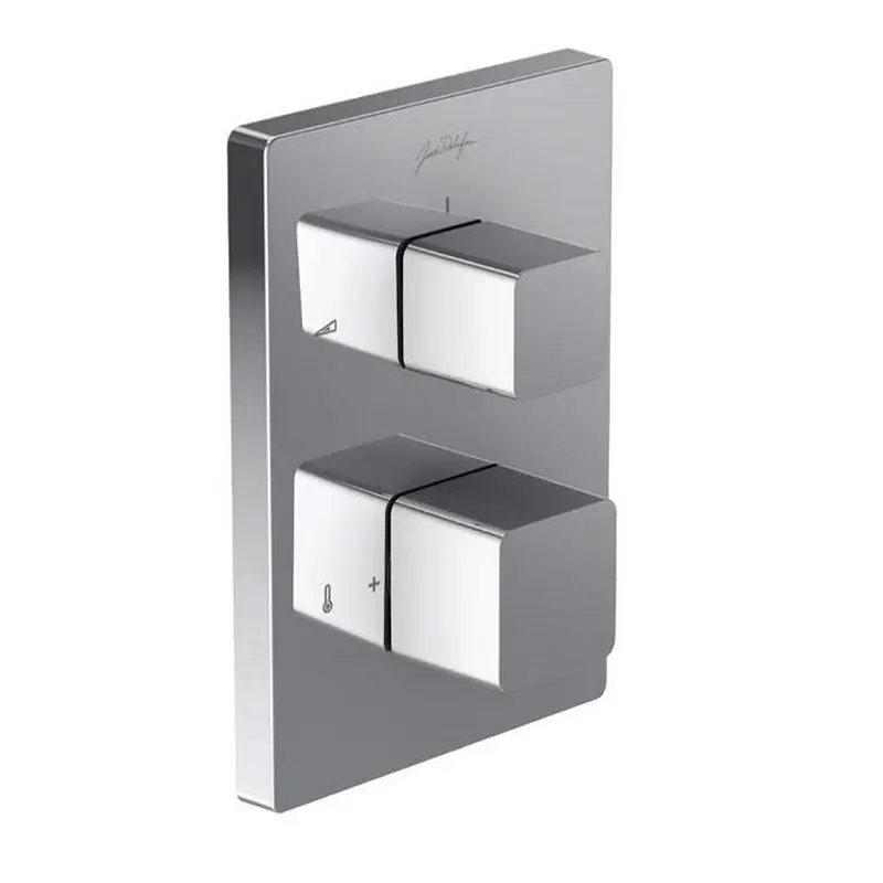 Смеситель встраиваемый Jacob Delafon Square термостатический E98729-CP Смеситель встраиваемый Jacob Delafon Square термостатический E98729-CP
