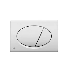 Кнопка смыва Alcaplast овальная белая