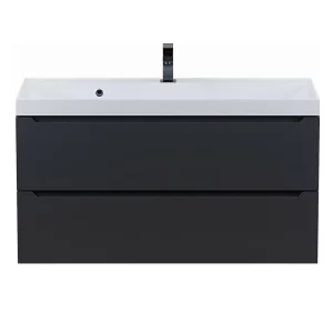 Тумба подвесная Uperwood Tanos 100 + раковина Classic  Черный