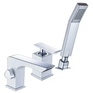 Смеситель на борт ванны Lemark Contest LM5845CW Хром / Белый Смеситель на борт ванны Lemark Contest LM5845CW Хром / Белый