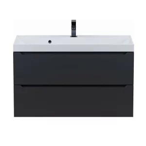 Тумба подвесная Uperwood Tanos 90 + раковина Classic  Черный