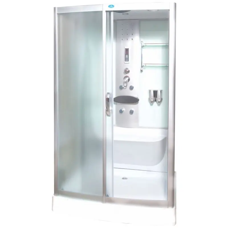 Душевая кабина Водный мир 125х90, Хром / Матовое, Низкий поддон левая Душевая кабина Водный мир 125х90, Хром / Матовое, Низкий поддон левая