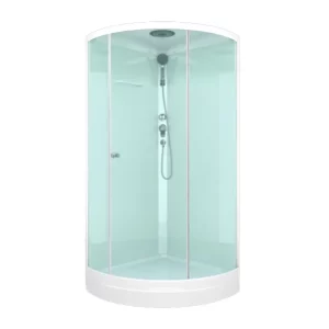 Душевая кабина Domani-Spa Simple без электрики 100х100 Белый, Поддон низкий Душевая кабина Domani-Spa Simple без электрики 100х100 Белый, Поддон низкий