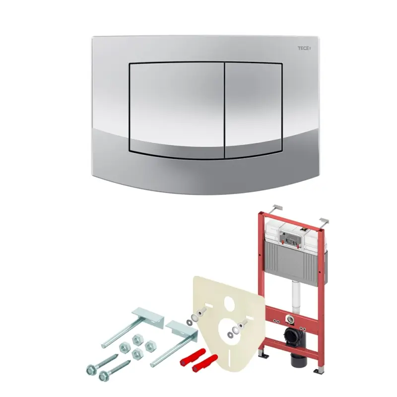 Инсталляция TECEbase 2.0 для скрытого монтажа унитаза + с клавишей смыва Ambia Хром глянцевый 9400405 Инсталляция TECEbase 2.0 для скрытого монтажа унитаза + с клавишей смыва Ambia Хром глянцевый 9400405