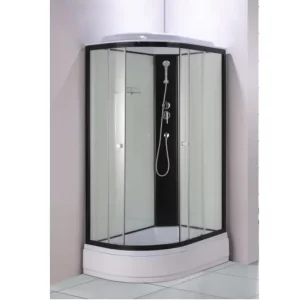 Душевая кабина Водный мир 120х80, Черный / Прозрачное, Низкий поддон правая