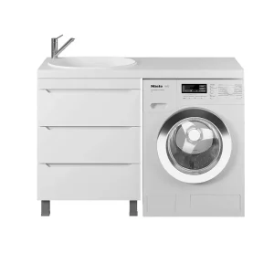 Тумба напольная Uperwood Tanos 120 + раковина Bruks Белый