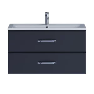 Тумба подвесная Uperwood Foster 89 + раковина  Черный матовый