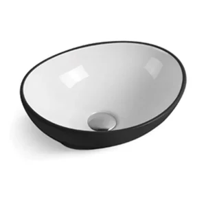 Раковина накладная Comforty 7138 33х41 Белый / Черный 4148154