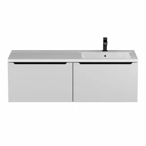 Тумба подвесная Uperwood Tanos 120 правая без раковины  Белый / Графит