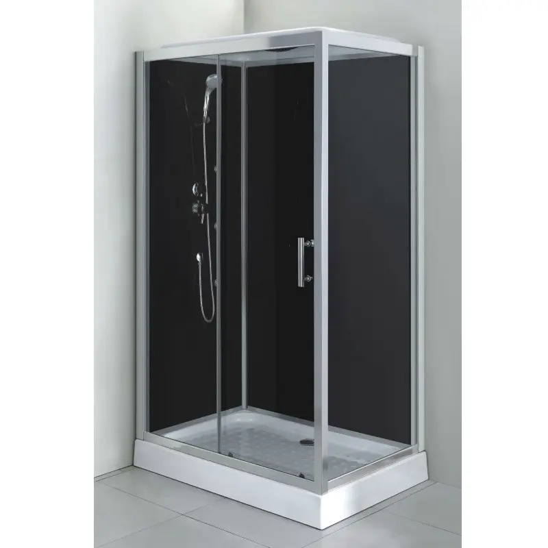 Душевая кабина Водный мир 120х80, Хром / Тонированное, Низкий поддон левая Душевая кабина Водный мир 120х80, Хром / Тонированное, Низкий поддон левая