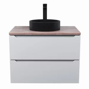 Тумба подвесная Uperwood Tanos 70 + раковина Round  Белый / Бук светлый 2910210415