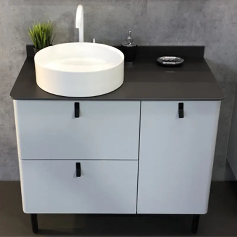 Тумба напольная Comforty Сорренто 90,5 + раковина Светло серый 00-00000821 Тумба напольная Comforty Сорренто 90,5 + раковина Светло серый 00-00000821