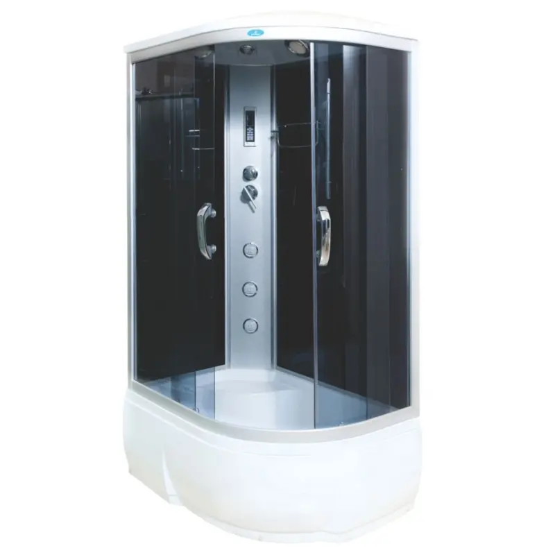 Душевая кабина Водный мир 120х80, Хром / Тонированное, Высокий поддон левая Душевая кабина Водный мир 120х80, Хром / Тонированное, Высокий поддон левая