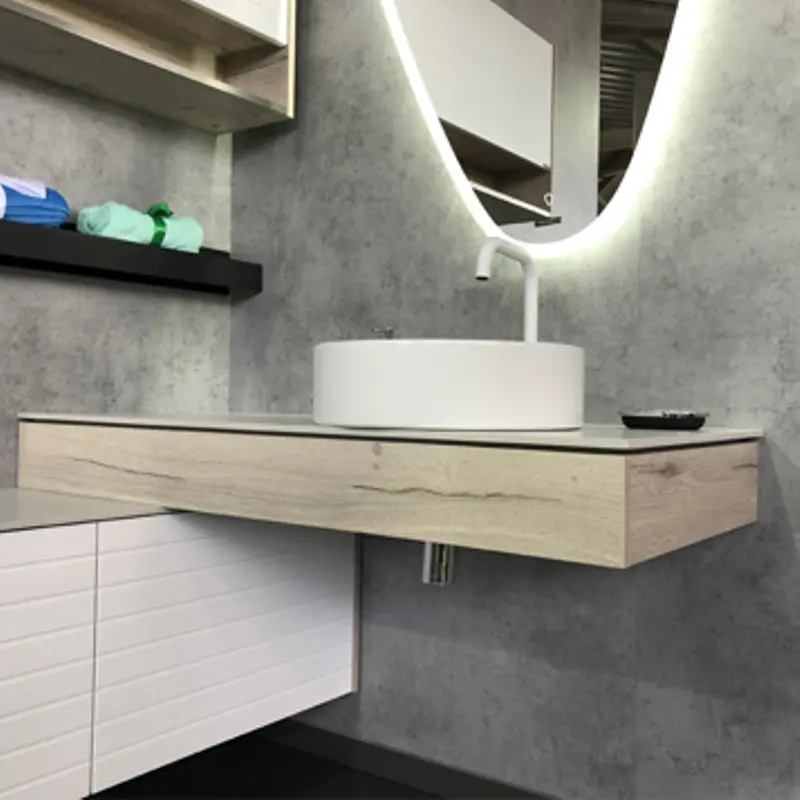 Тумба подвесная Comforty Клеон 120 + раковина + белая столешница Дуб дымчатый 00-00001892CF Тумба подвесная Comforty Клеон 120 + раковина + белая столешница Дуб дымчатый 00-00001892CF